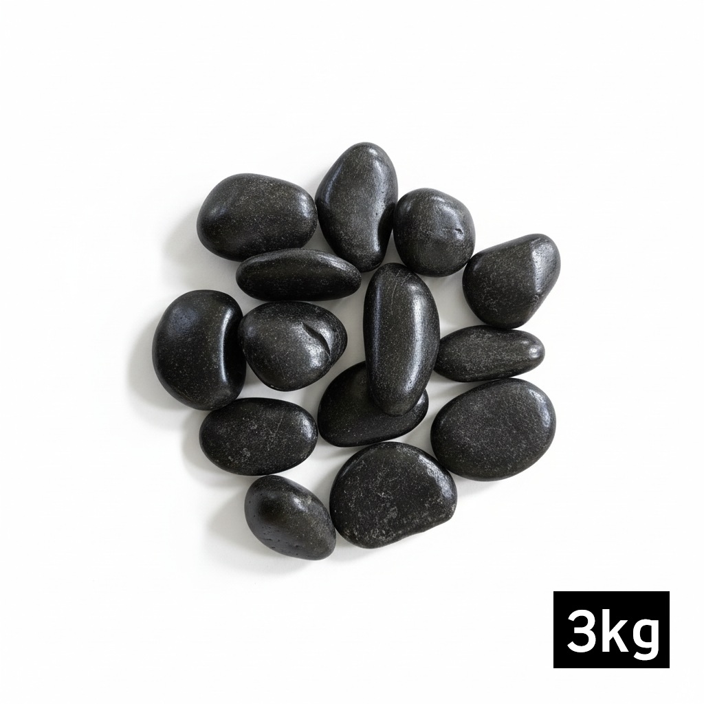 고급 유광 광택 흑자갈 인테리어, 1개, 30-50mm, 3kg 10,900원