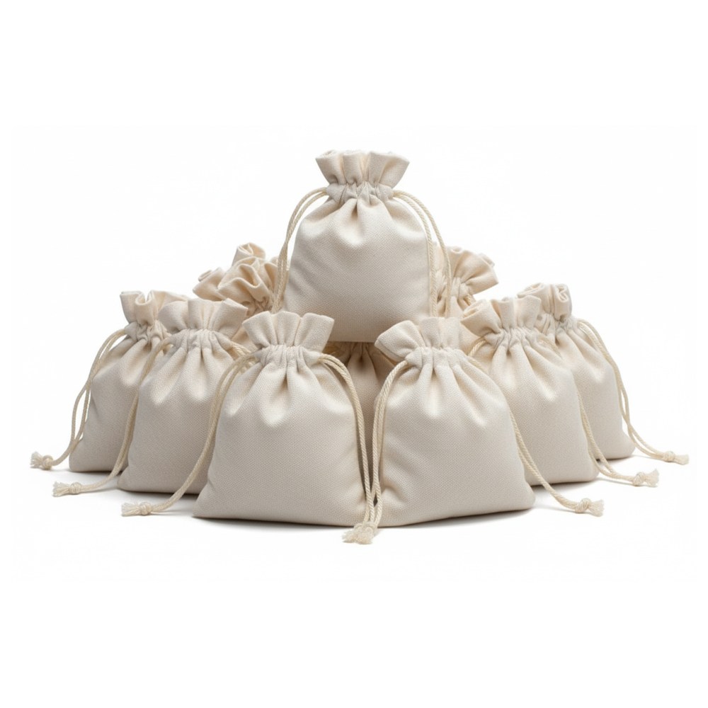 빈티지한 광목 패브릭 스트링 복조리 선물 포장 주머니, 10개 7,900원