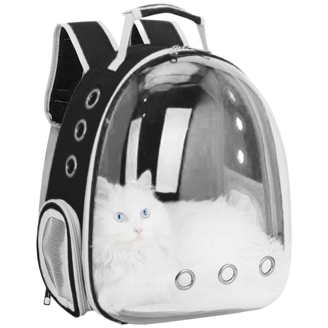 우아지오 반려동물 투명 외출가방 우주선 백팩, 1개, 블랙 16,500원