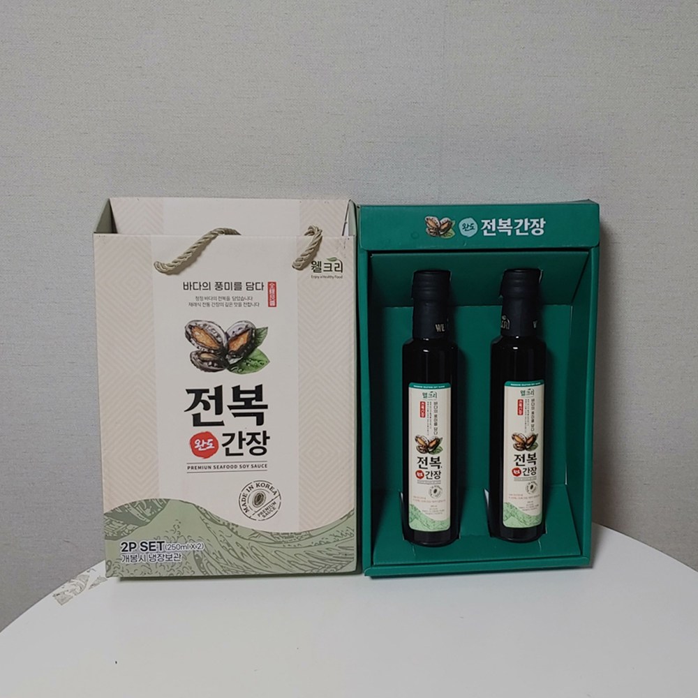 전복간장250mlx2개-한세트 선물세트 요리용 맛간장 전복맛 소스 명절선물 10,000원