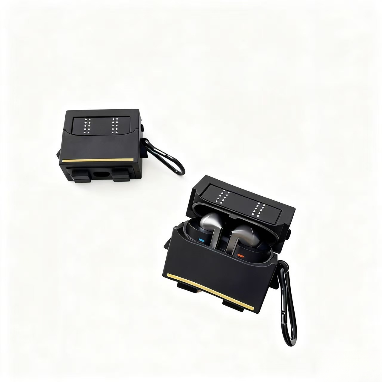 삼성 버즈3 프로 이어폰 케이스, 로봇 디자인 스타일, 1개, 블랙, Galaxy Buds3/pro 통용되다 27,600원