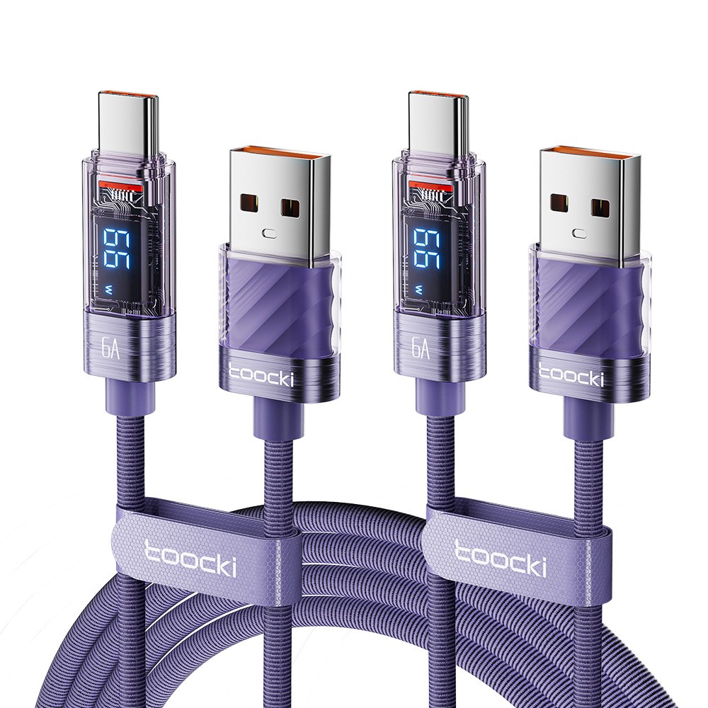 Toocki LED 디스풀레이 제2대 투명 C타입 고속 충전케이블 11,900원