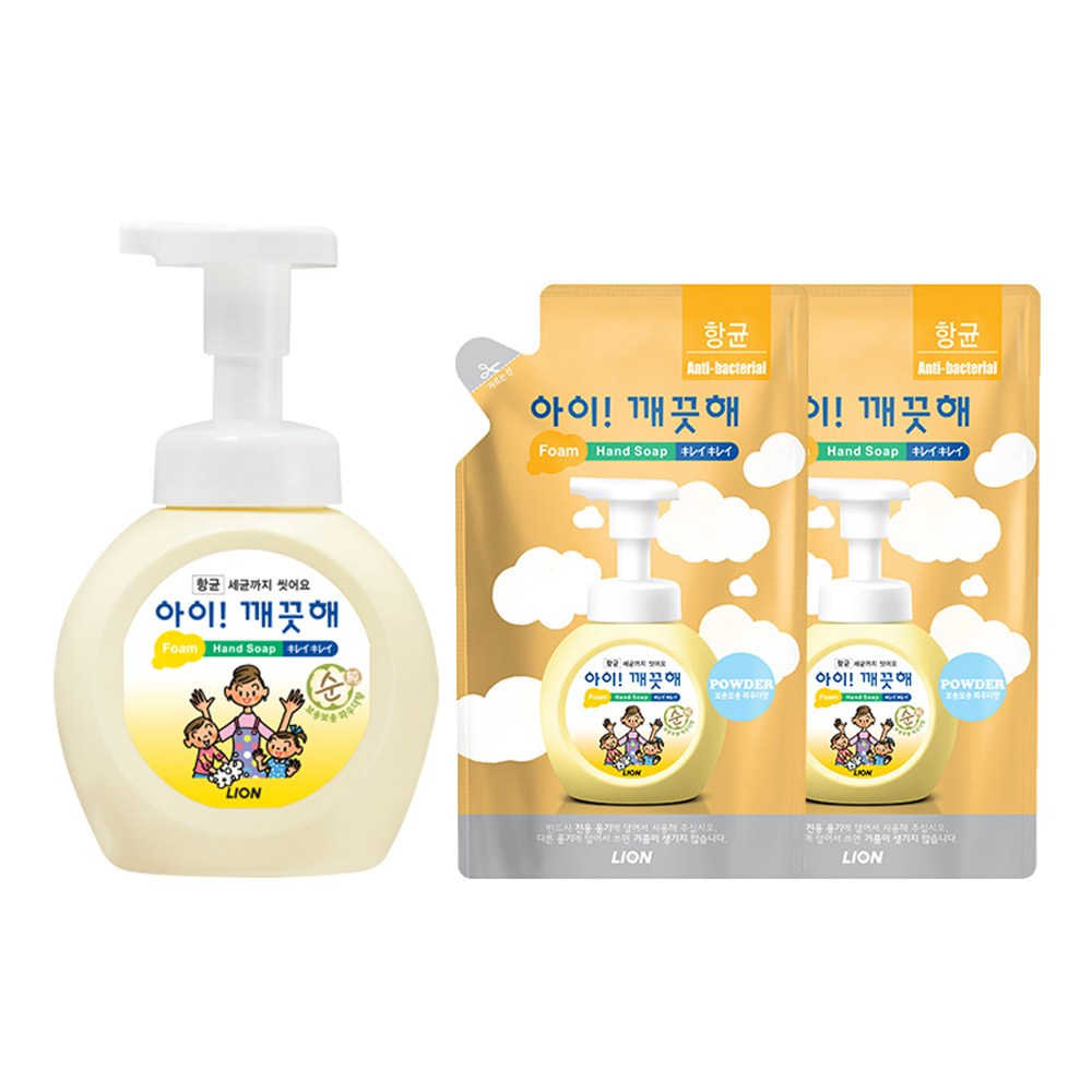 아이깨끗해 순 유아손세정제 용기 + 리필2개 세트, 1세트 7,370원