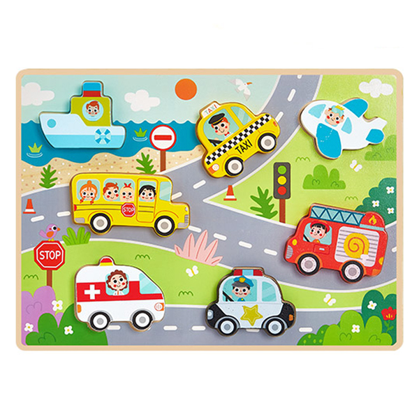 투키토이 교통 입체퍼즐, 7피스, 혼합색상, 1개 15,000원