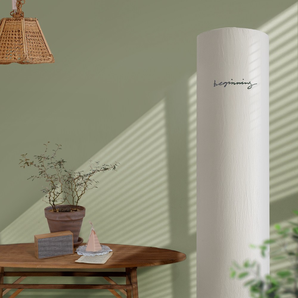 다샵 프리미엄 스판 3중직 스탠드 에어컨커버, 비기닝 아이보리 24,900원