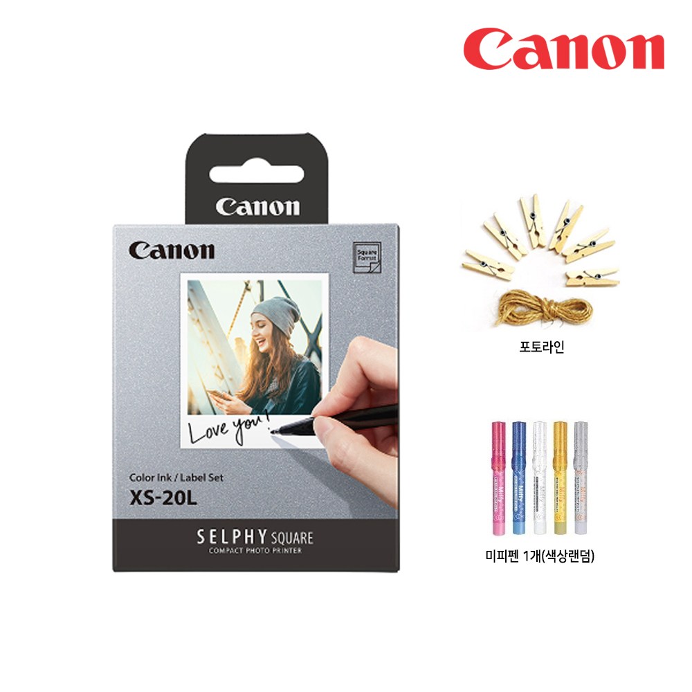 캐논 캐논코리아정품 셀피 스퀘어 QX10 전용 포토용지 XS-20L 휴대용 28,900원