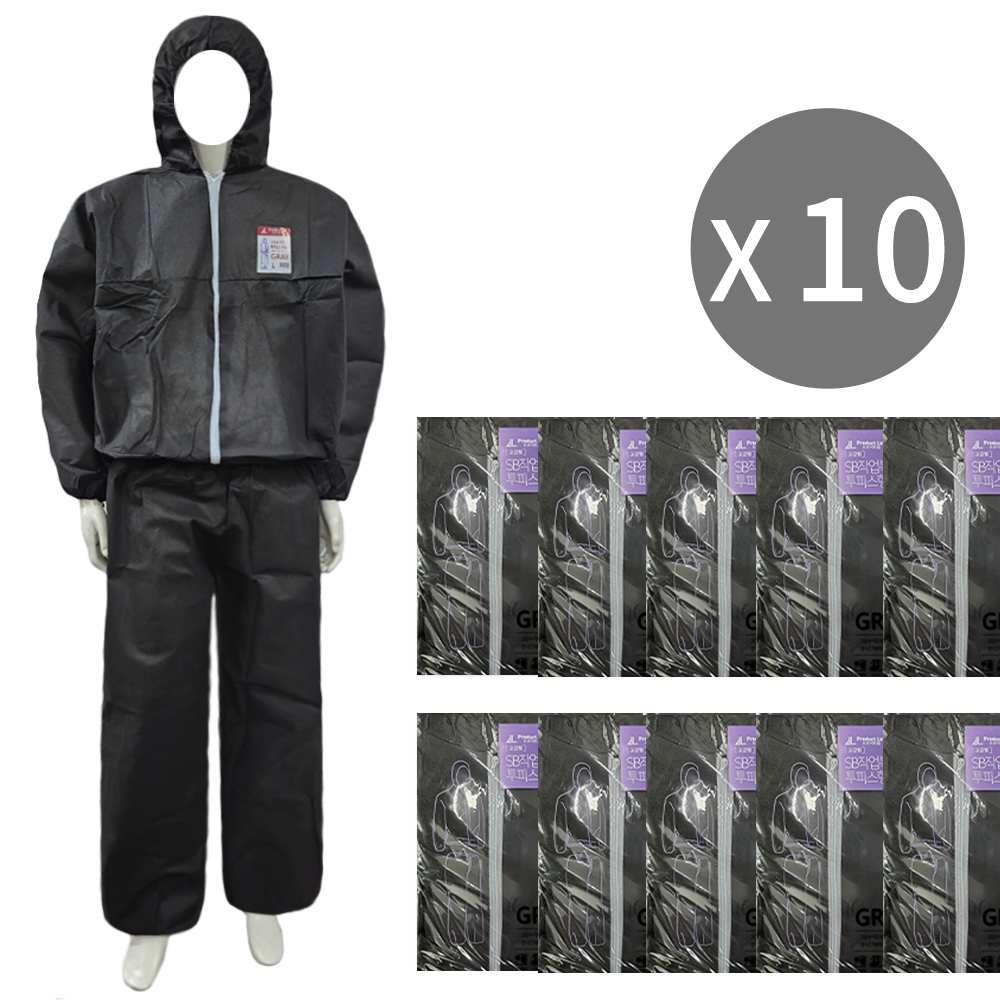 일회용작업복 투피스작업복_회색 부직포 방진복 분진복 방역복 보호복 분리형 18,800원