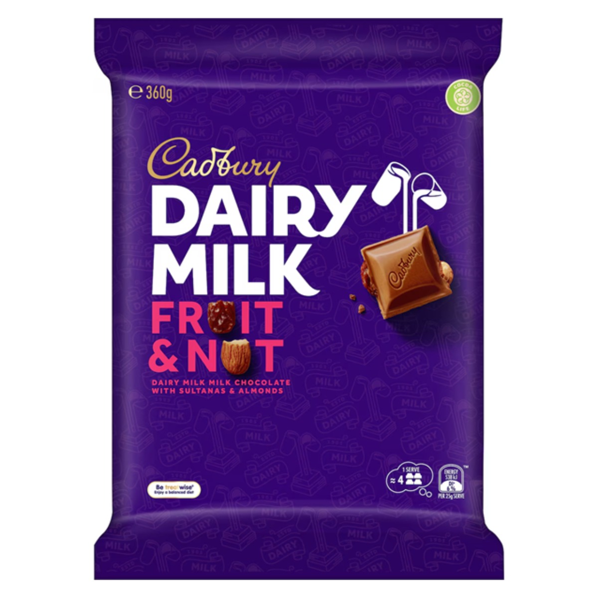 [캐드버리] 초콜렛 마니아를 위한 대용량 빅 사이즈 프룻앤너트 맛 350g 24,900원