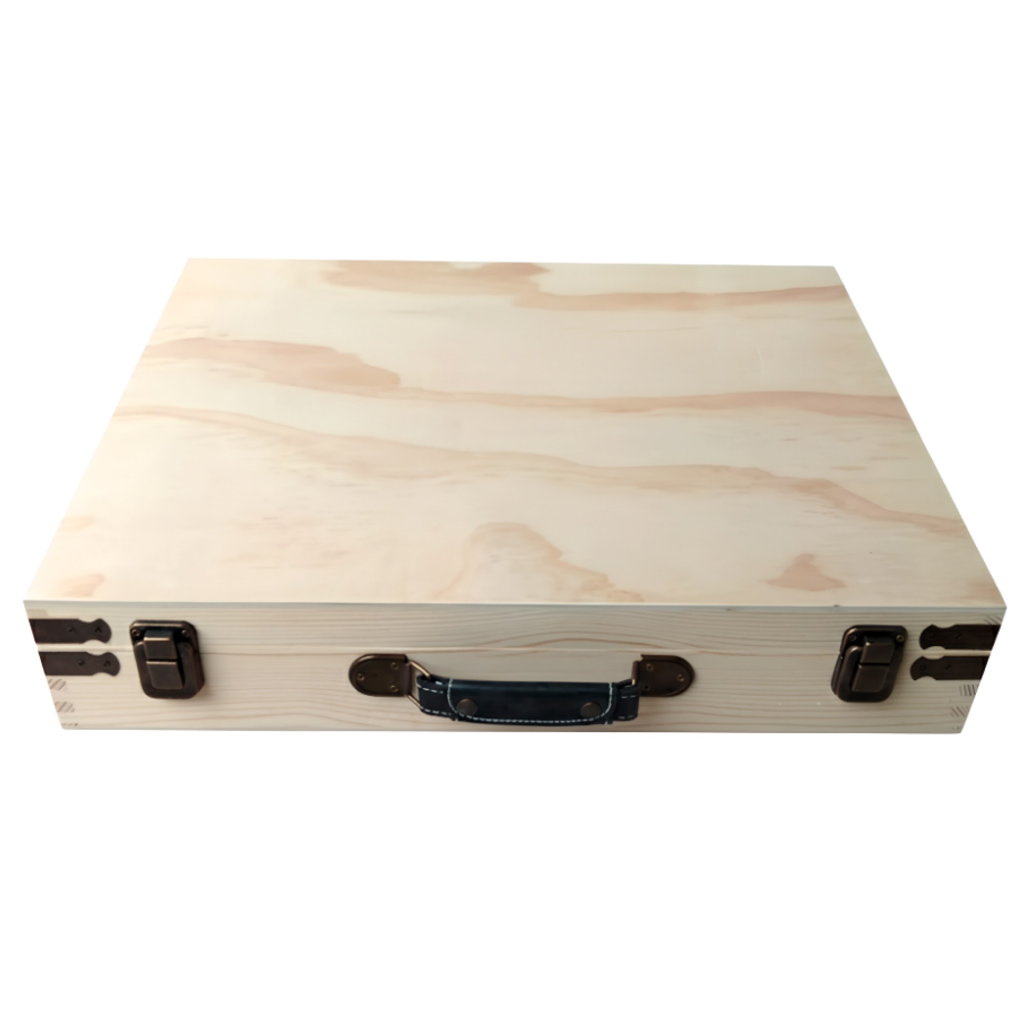 나무 상자 보관함 빈티지 소품 수납함 유품보관 추모 영정사진 경첩 우드 잠금케이스 꾸미기 액자 케이스 유럽풍 복고 트렁크 원목 캐리어, 1개, 50x40x9.5cm 소나무 53,200원