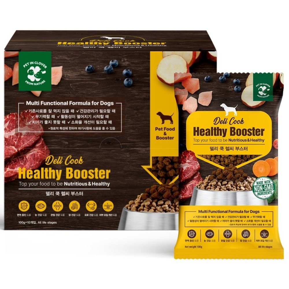 국개대표 델리쿡 헬씨부스터 강아지 사료 _ 생육 70%, 편식 방지와 영양 보충에 최적화된 프리미엄 사료, 1개, 1kg 26,000원