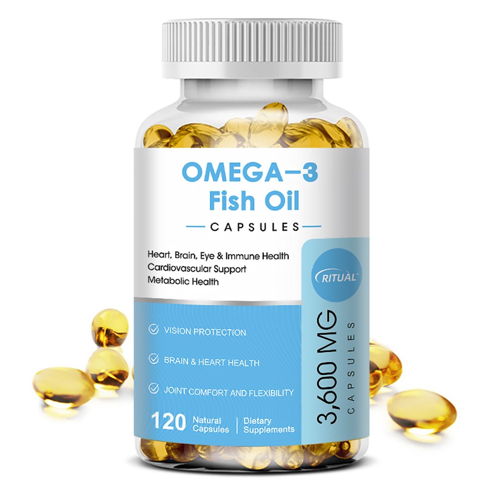 오메가 3 캡슐 - 혈중 지질 조절, 스트레스 완화, 인지 기능 향상에 도움을 줍니다. 3600mg 60~120캡슐., 3개, 60정 48,160원