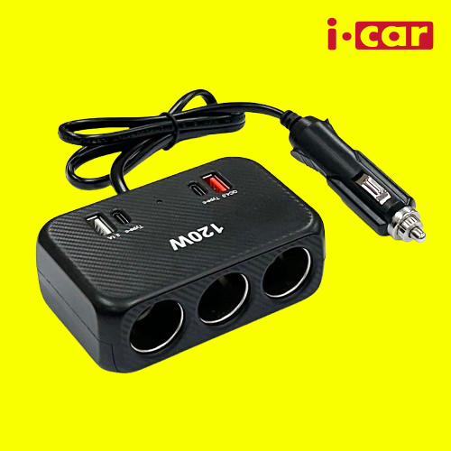 아이카 시거잭 3구소켓 충전기 USB충전 타입c 멀티소켓 21,000원