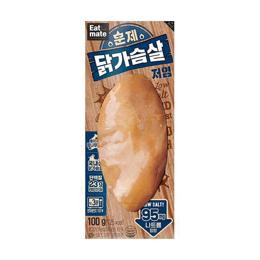 [랭킹닭컴] 잇메이트 닭가슴살 훈제 저염, 100g, 15개 32,400원