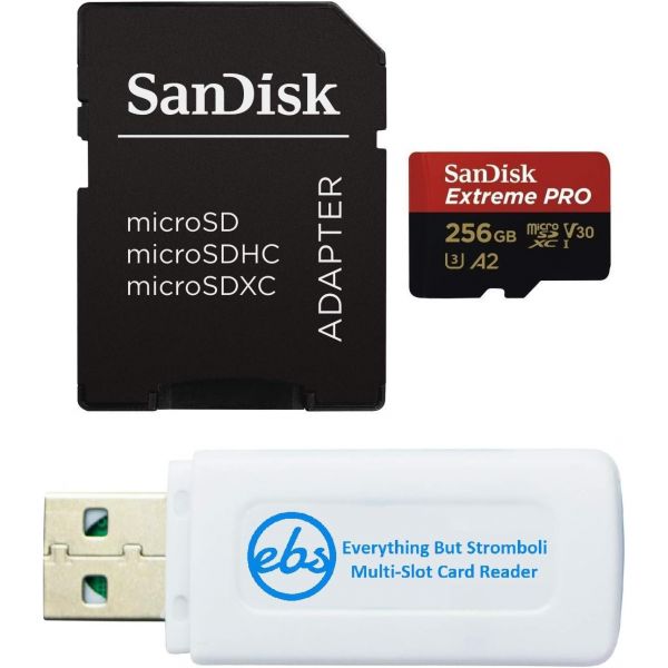 SanDisk Extreme Pro MicroSDXC 256GB 메모리 카드는 고프로 액션 카메라 히어로 12 블랙SDSQXCD256GGN6MA 번들과 함께 작동하며 스트롬볼리 79,800원