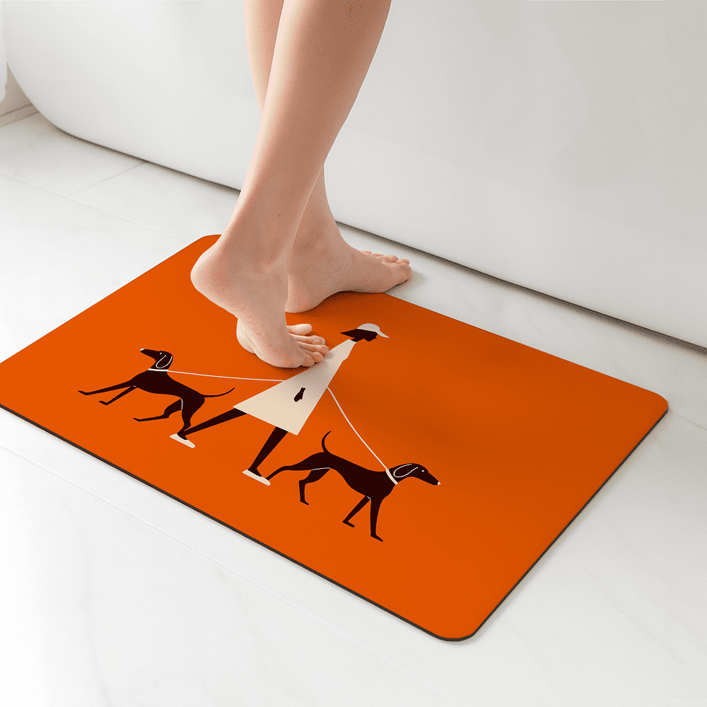 노아갤러리 빨아쓰는 욕실 주방 논슬립 푹신한 규조토 발매트, 우리의 산책길 14,900원