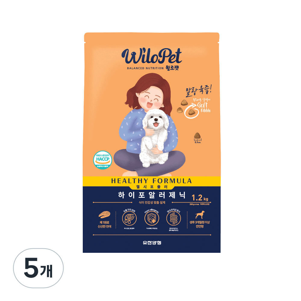 윌로펫 전연령용 강아지 헬시포뮬러 기능성 소프트사료 하이포알러제닉 82,500원
