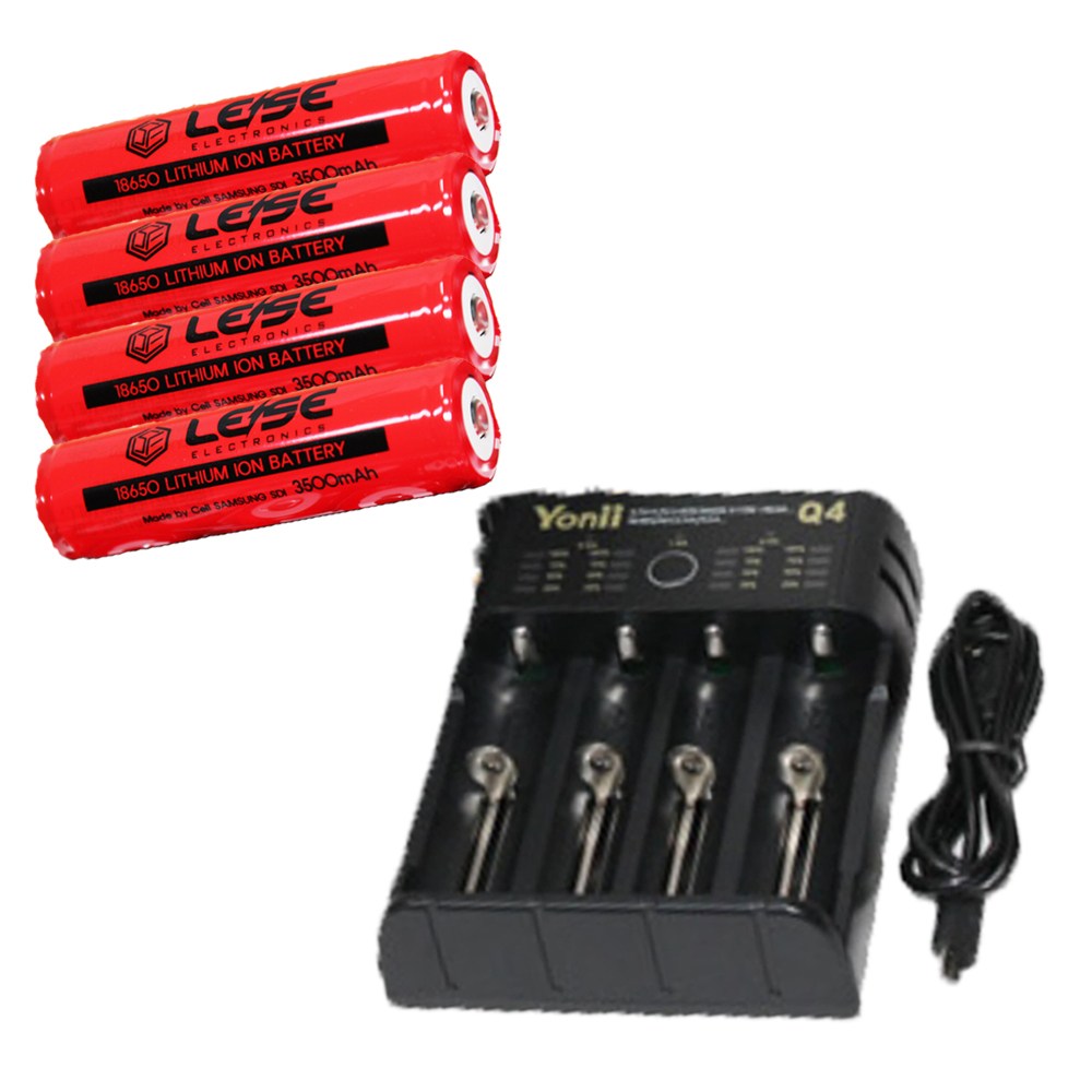 삼성 18650 3500mAh 충전지 4알 + 4구 충전기 38,900원