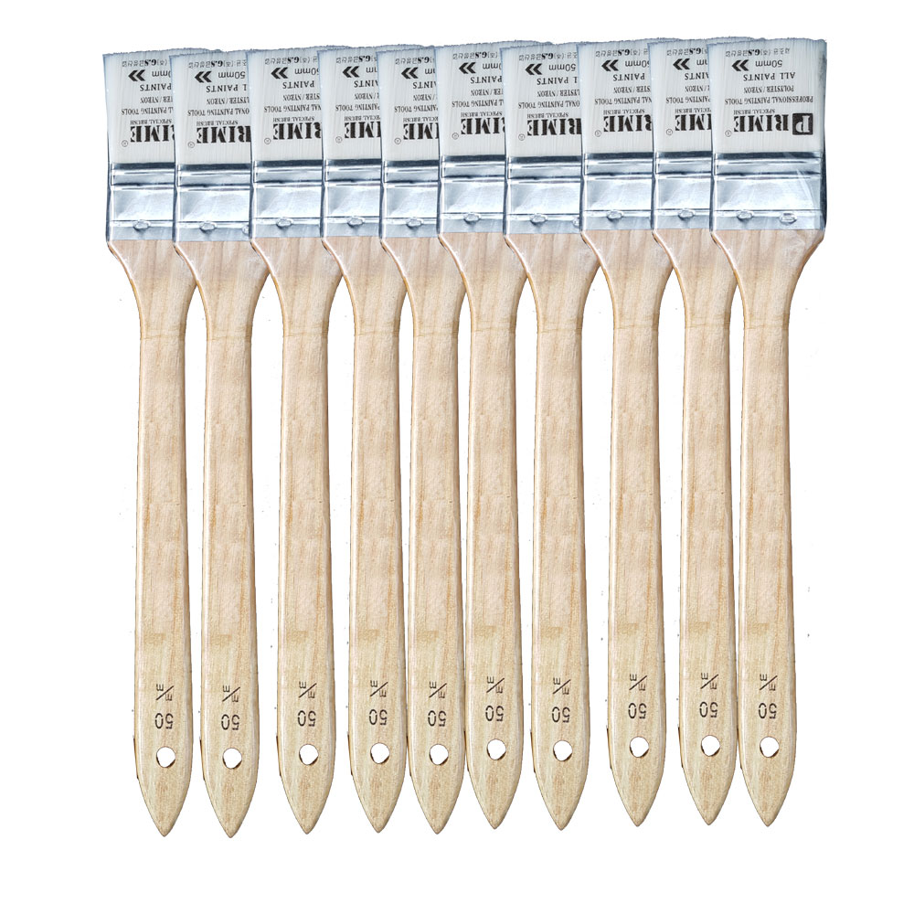 고급 아크릴인조모 백붓 하얀털 50mm 페인트 붓 10개 세트 페인트브러쉬 수성 유성 페인트붓 붓자국이 적은붓, 10개 24,300원