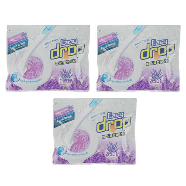 이지드롭 일회용 변기크리너 리필 라벤더 3개입 12,620원