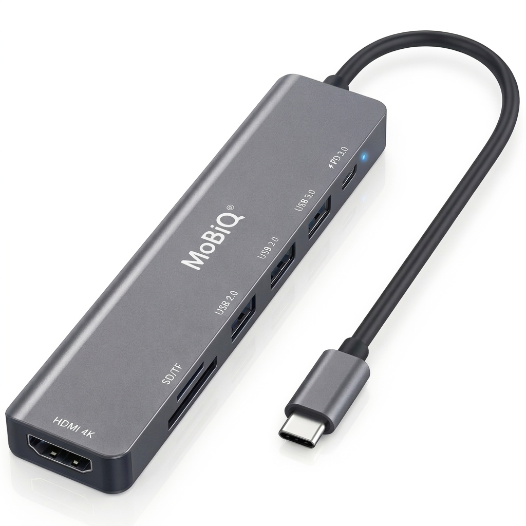 모비큐 C타입 7포트 4K HDMI USB 5G 100W PD SD TF 멀티 허브 EM-70P, 혼합색상, 1개 16,500원
