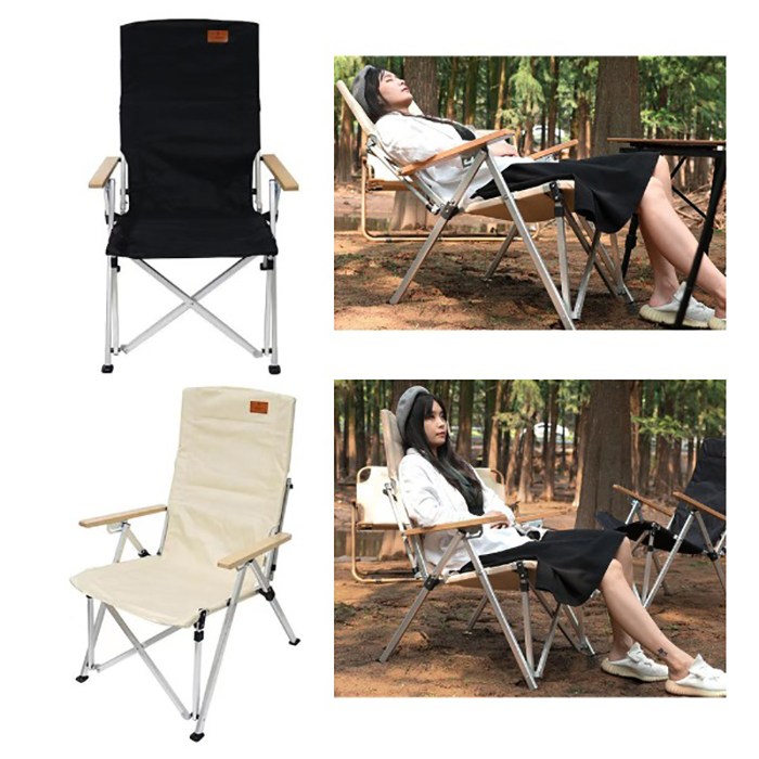 각도조절 접이식 캔버스 우드 감성 체어 캠핑 커플 가족 배란다 베란다 의자 릴렉스 핑 체어, 1개, 베이지, 단일상품 99,000원