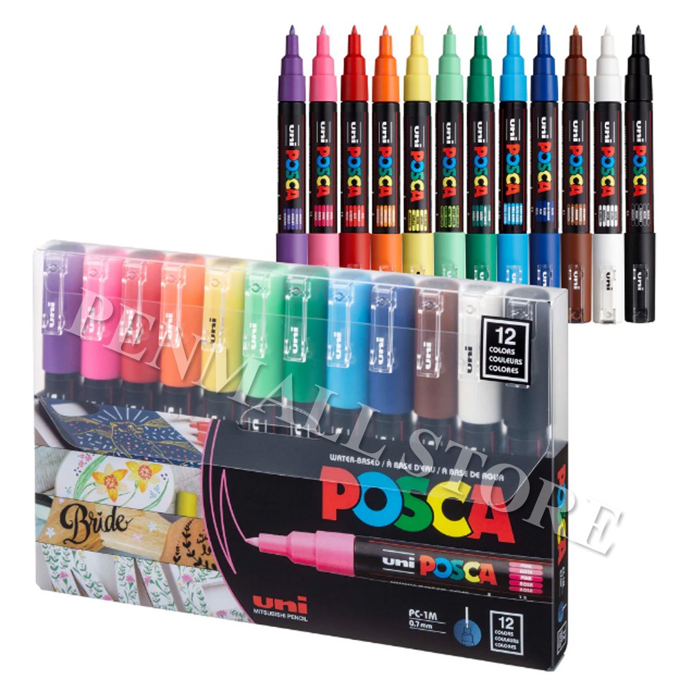 유니 포스카 마카 PC-1M 12색 노멀칼라 아크릴 마카펜 28,500원
