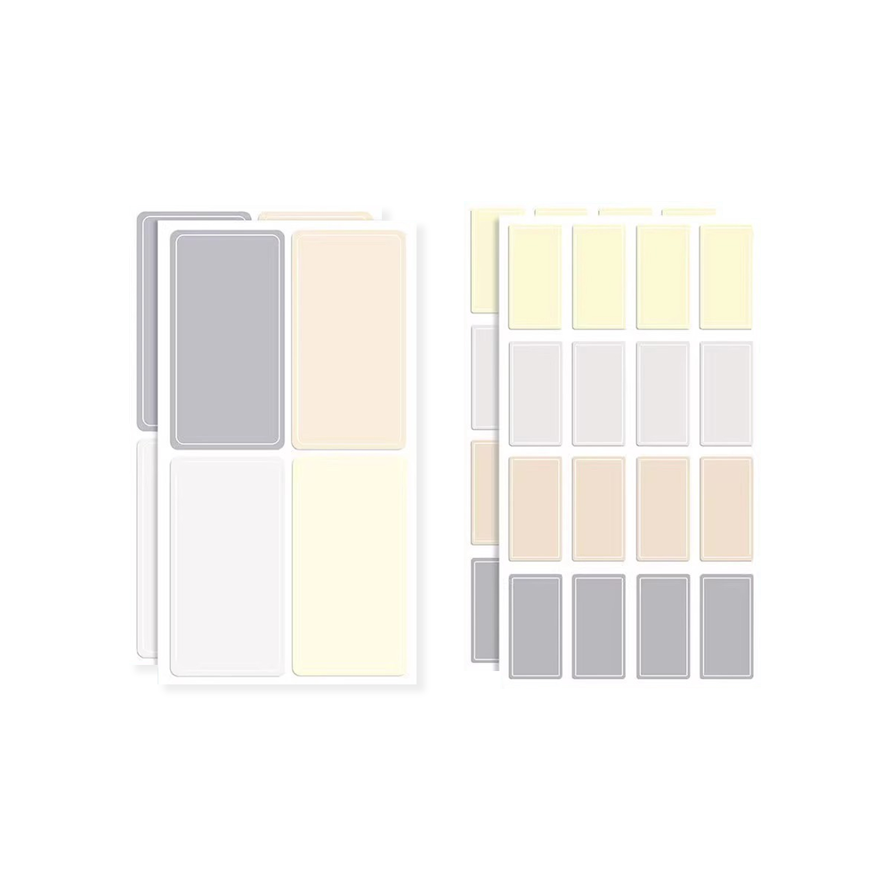 프라하오렌지 네임스티커 방수 워터프루프 사각 다용도 라벨스티커 이름표 견출지, 320pcs, 80pcs, 20매 세트 19,980원