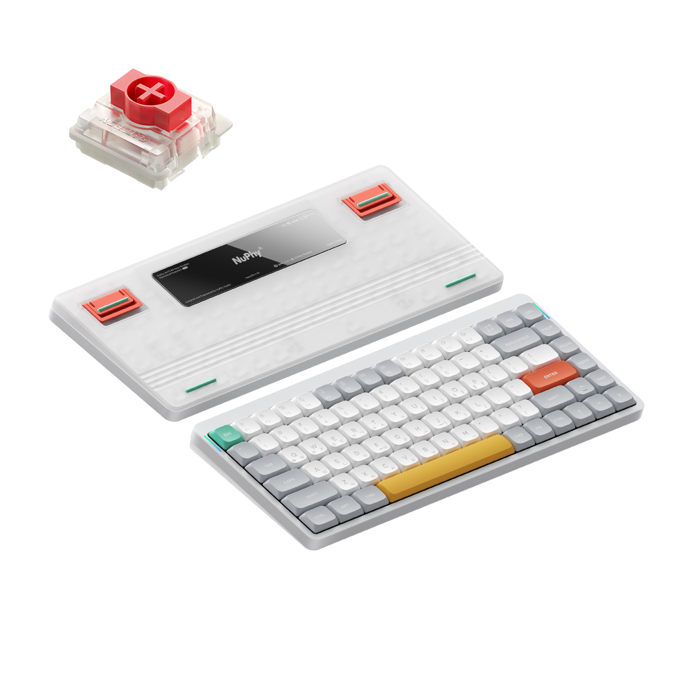 NUPHY AIR75 V2 기계식키보드 적축 블루투스 무선 유선 텐키리스 슬림형, 아이오닉 화이트, 텐키리스 189,000원