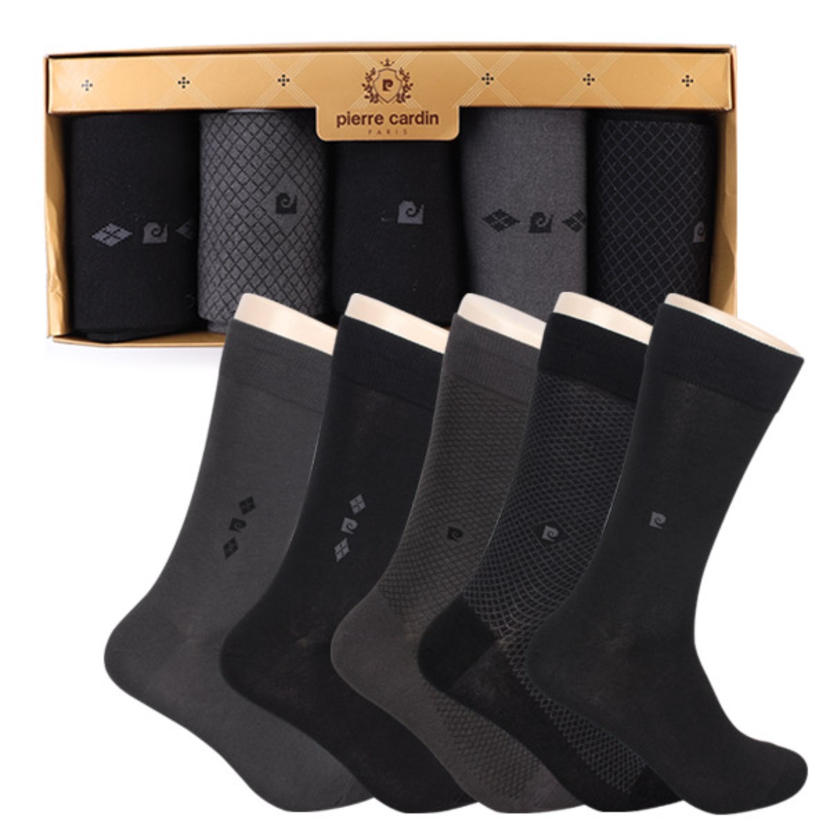 [pierre cardin] 남성정장양말5족 양말선물세트 고급선물포장배송 17,800원