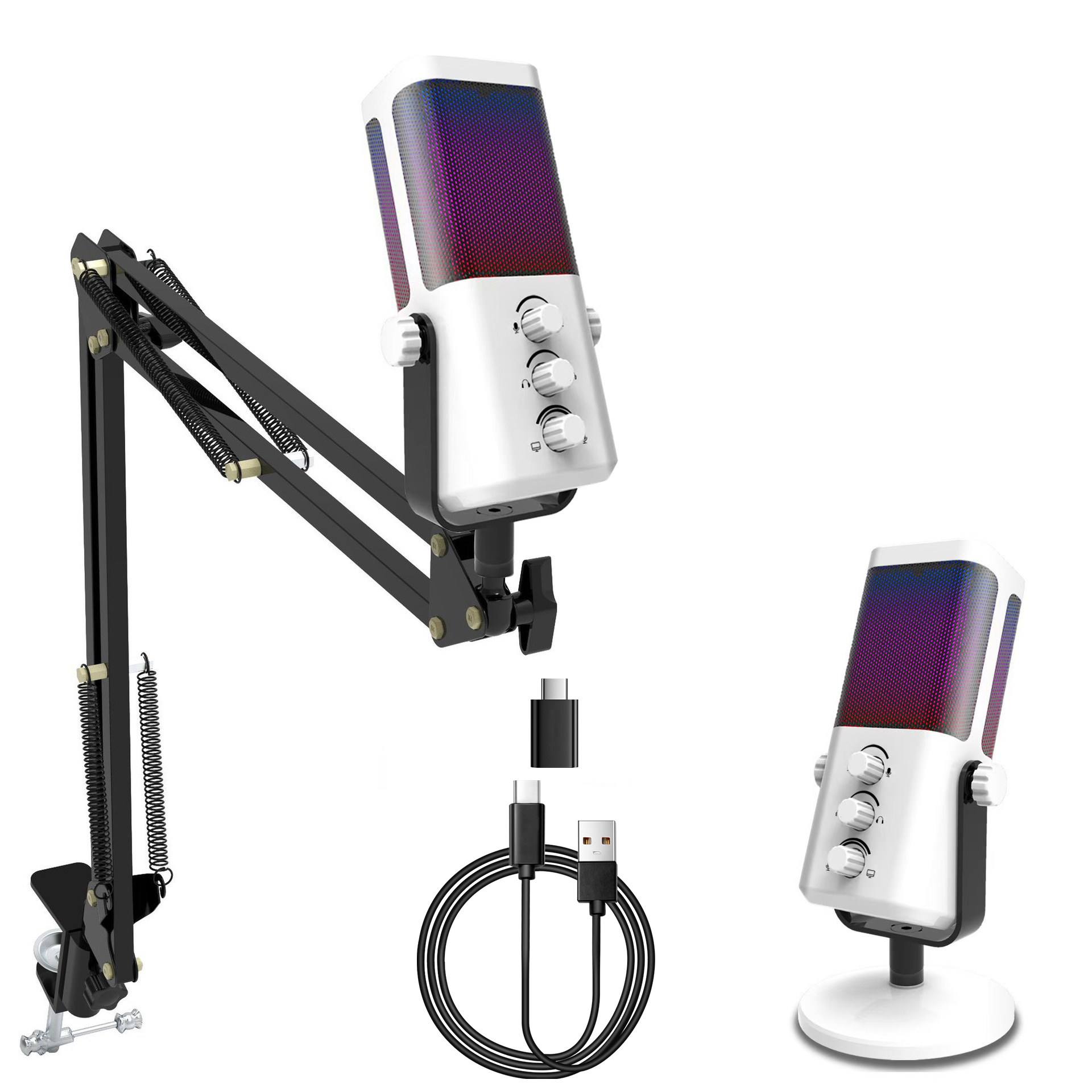 RUNDX 게이밍 마이크 RGB USB 즉삽 ENC 노캔 카디오이드 게임 라이브 녹음 36,110원