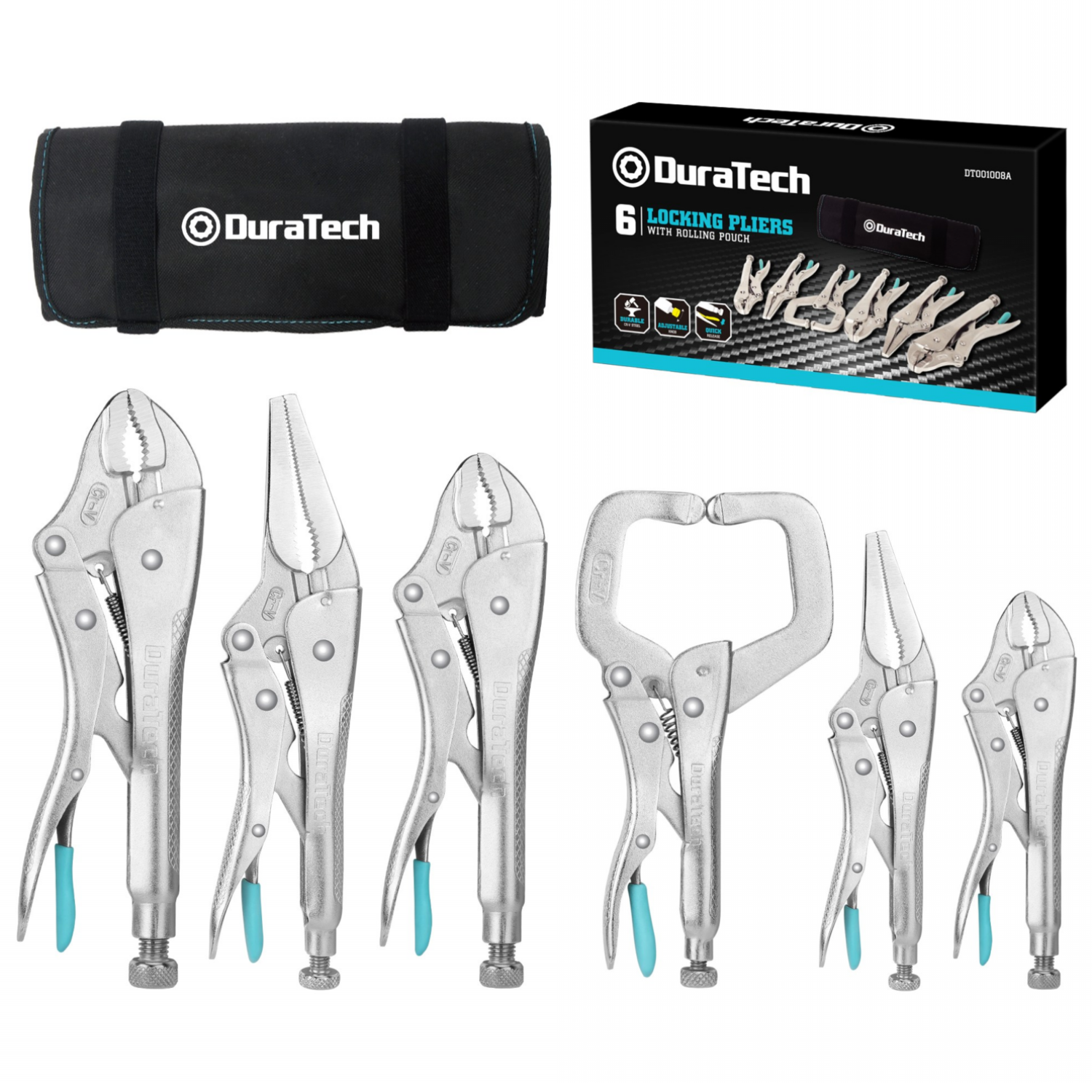 DURATECH 6pc 바이스 플라이어 세트 수납 가방 포함, DT001008VK 6pc 38,900원