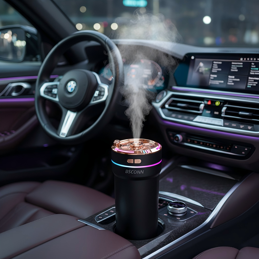 BSCONN 무선 차량용 가습기 탁상용 저소음 별하늘 LED 무드등 C타입 휴대용 가습기 CM-5S 14,000원