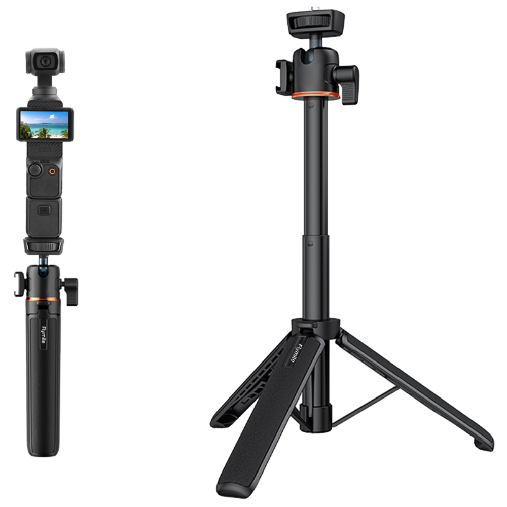 Flymile 360도 회전 확장 짐벌 삼각대 - OSMO Pocket 3/Insta360 X5/OSMO 360 호환 액션캠 3 in 1 휴대용 셀피봉, 1개, 54CM Tripod 33,000원