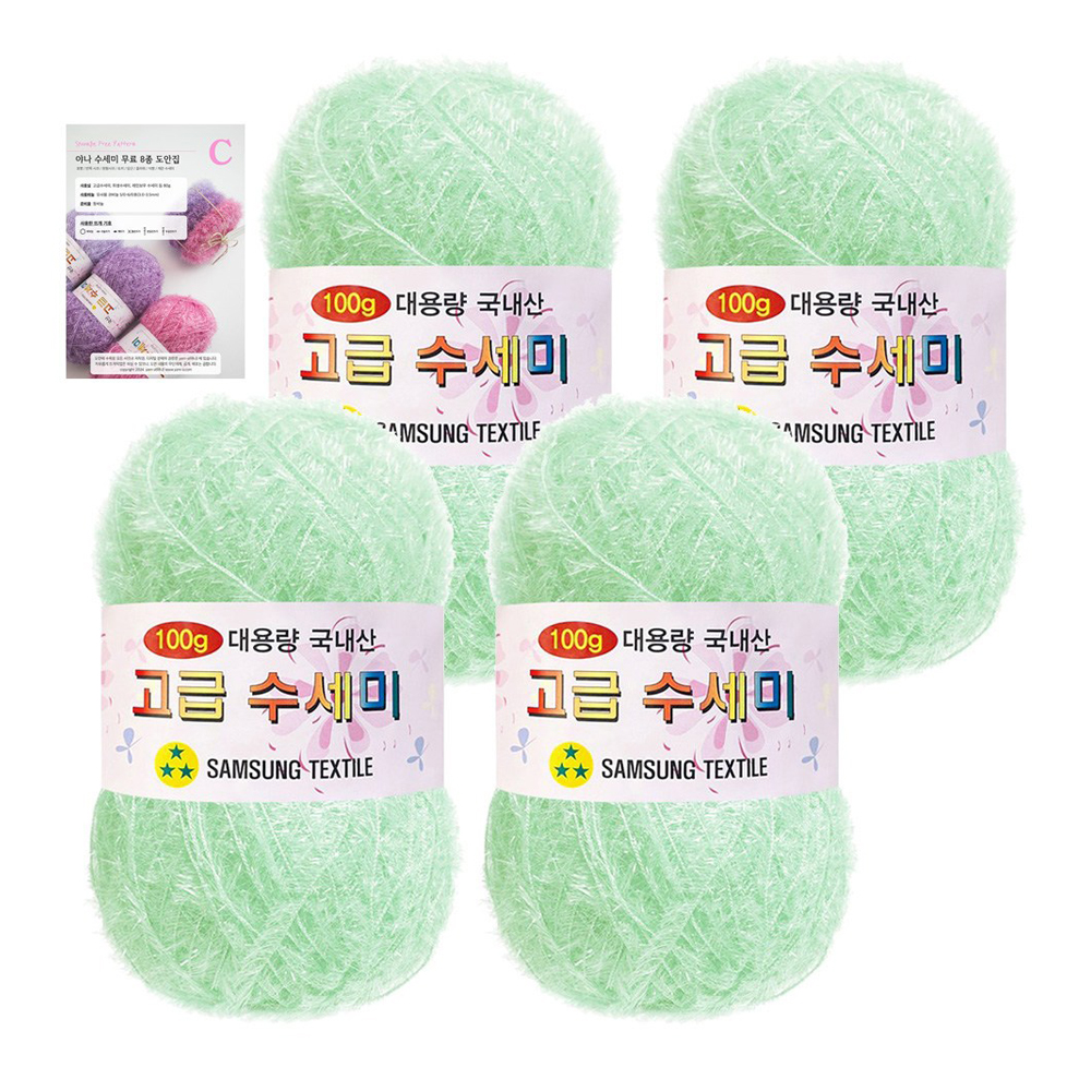 yarna 대용량 수세미 100g x 4p + C 인쇄도안 8종 세트 12,690원