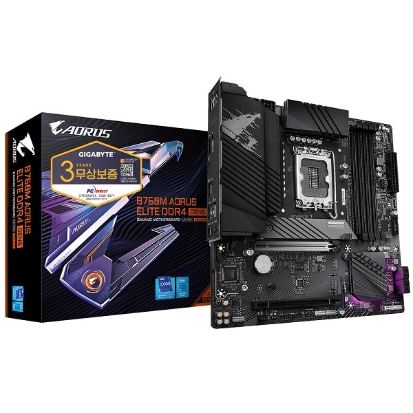 (GIGABYTE) B760M AORUS ELTIE D4 GEN5 피씨디렉트 (인텔B760/M-ATX) 186,290원