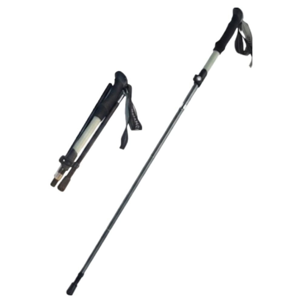 야광 초경량  접이식 등산스틱 야간 산행용 알루미늄 워킹스틱 블랙 15,000원