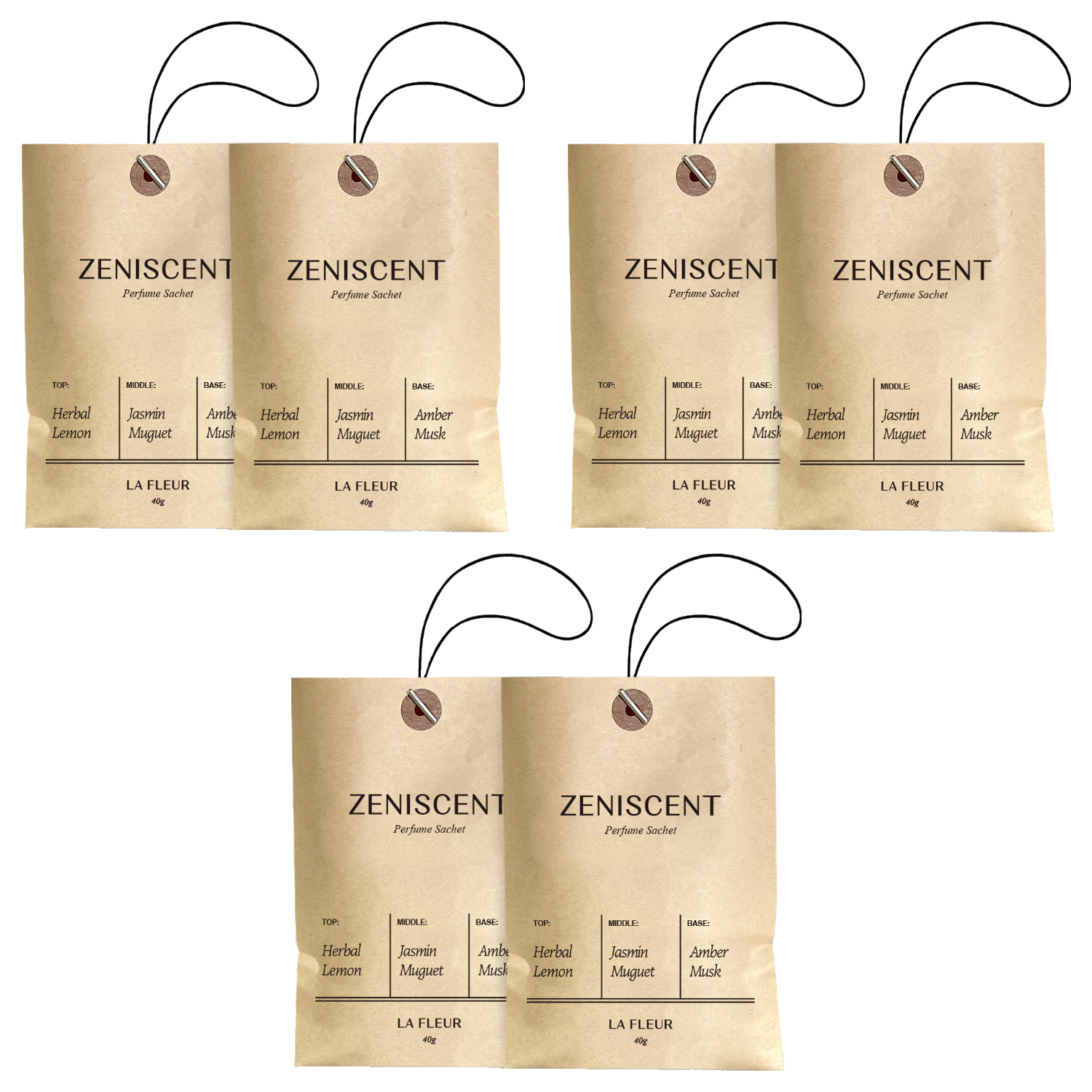 제니센트 퍼퓸 사쉐 옷장방향제 본품, 40g, 6개, 라 플레르 45,800원