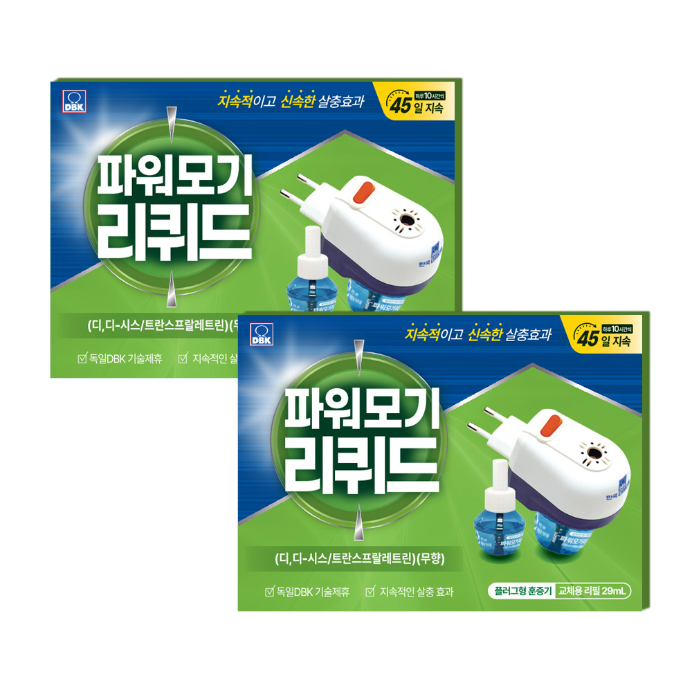 킬파프 파워 리퀴드 액체 전자 모기향 전기 모기약 액상 훈증기 리필액 세트 1+1, 2개 24,900원