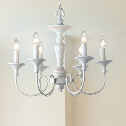 클래식 6등 펜던트조명 빈티지스타일 포인트조명, 화이트 120,000원