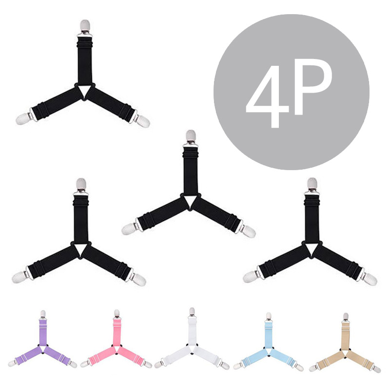 [4개 묶음](시트그리퍼 C타입 4p) Y형 침대 시트 고정 집게 매트리스 고정 집게 이불 패드 침대 매트 시트 커버 고정 밴드 집게 4,900원