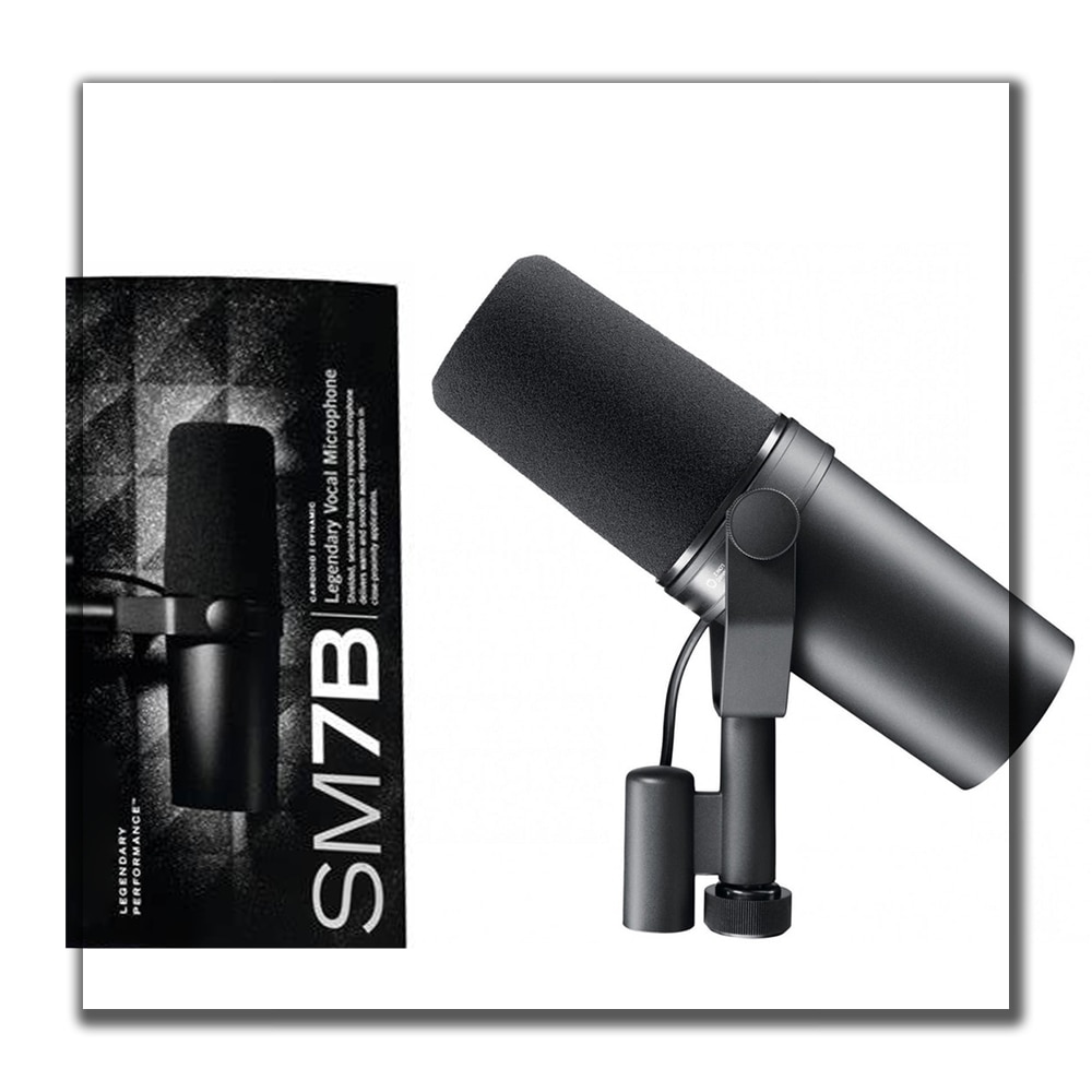 샷건 마이크 ShureSM7B 카디오이드 보컬 마이크로폰 스튜디오 선택 가능한 주파수 마이크 라이브 레코딩 팟 269,100원