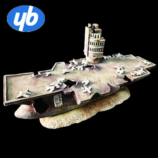 다팜아쿠아 YB무역 와이비 2217 항공모함 초대형 배 선박 난파선 은신처 장식품 (48x20x26cm) 33,050원