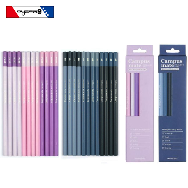 모닝글로리 3000 캠퍼스,메이트 연필세트 HB.B (12자루) 2,100원