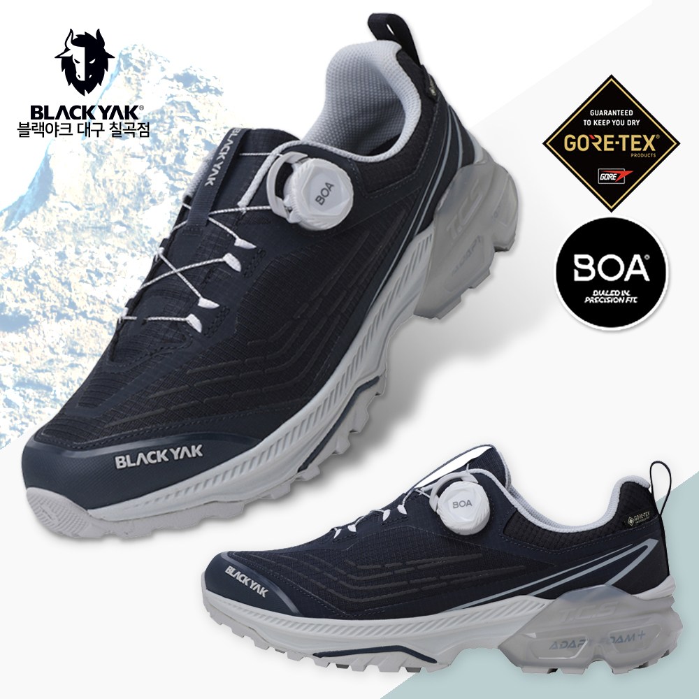 블랙야크 남성 트레킹화 343 라이트 스텝 GTX 330g 초경량 방수 등산화 일상용 워킹화 219,000원
