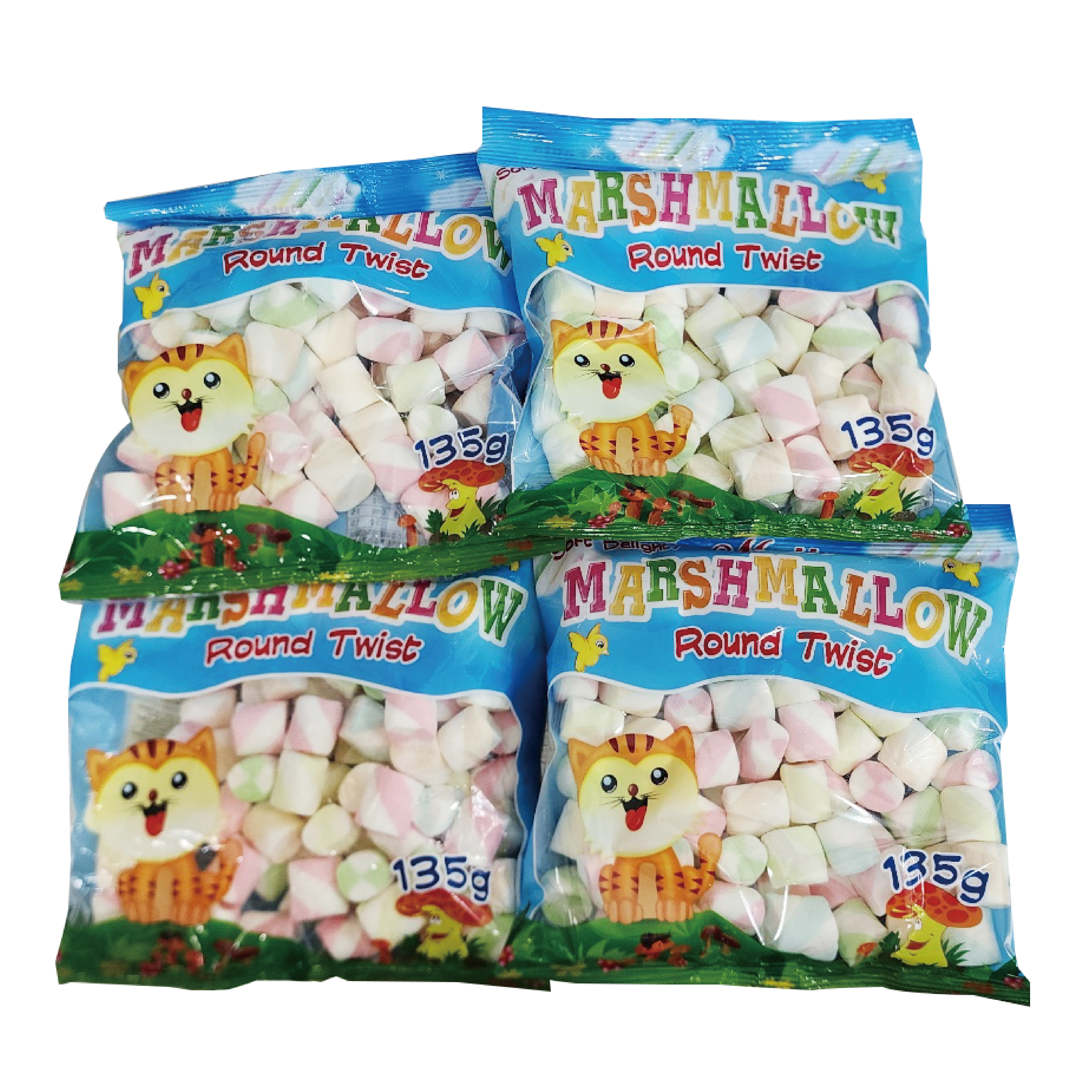 멜로 마쉬멜로우 머쉬멜로 라운드 트위스트 디저트 간식, 135g, 4개 5,480원