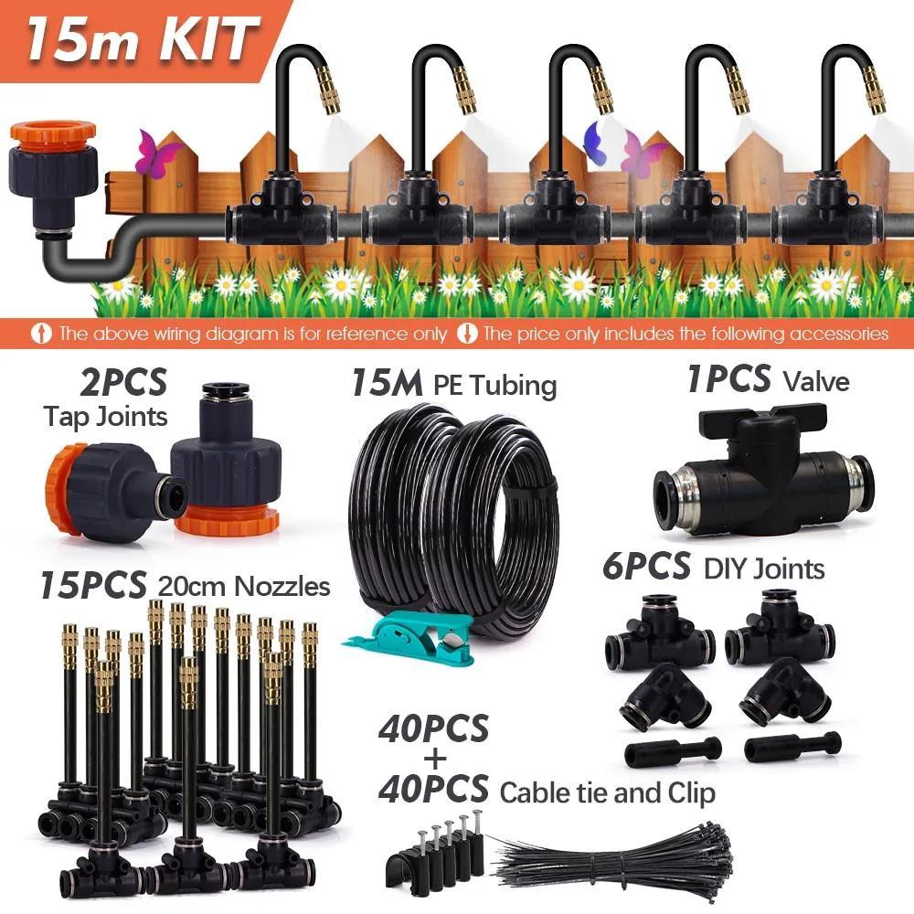 안개 시스템 범용 키트 분무기 식물 벤딩 미스트 DIY 정원 관개 파티오 8MM 30 냉각 급수 호스 5M 39,800원