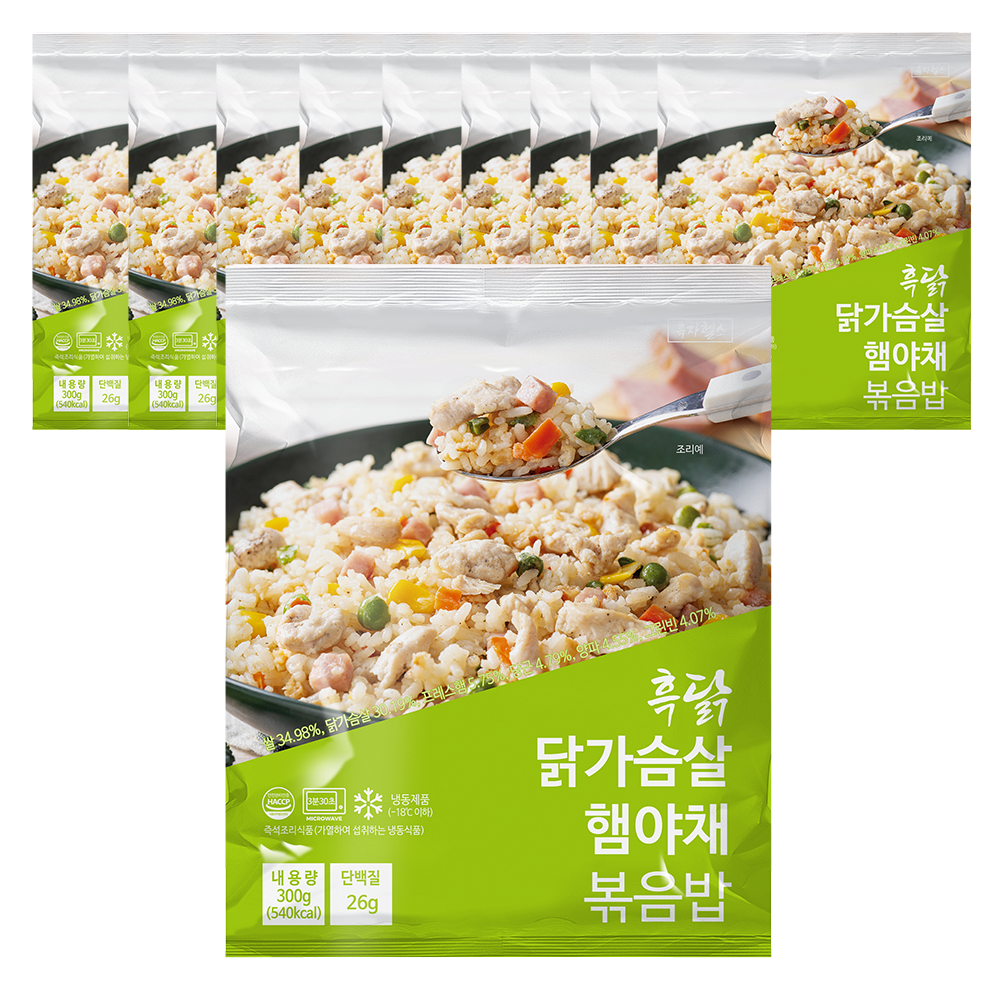 흑닭 햄야채 닭가슴살 볶음밥, 300g, 10개 36,270원