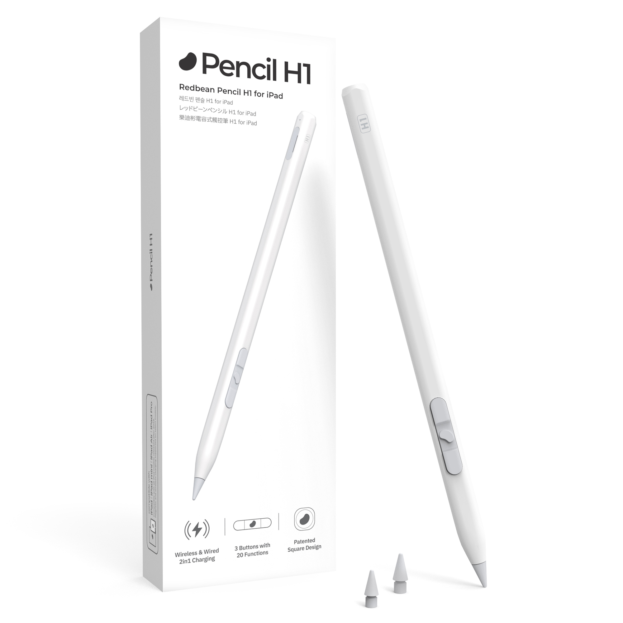 레드빈 더베러 아이패드 호환 무선충전 도구전환 펜슬 CP-H1, 혼합색상, 1개 50,120원