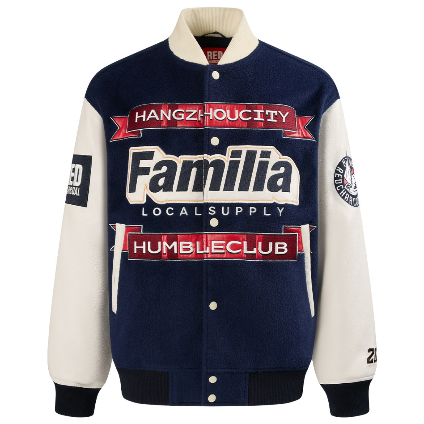 남여 가을 겨울 오버핏 자수 레드차콜 야상 점퍼 아우터 야구패션 219,600원