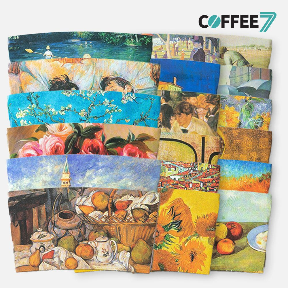 커피세븐 (컵홀더)10/13온스-명화 20종 혼합 500개/1박스 16,980원